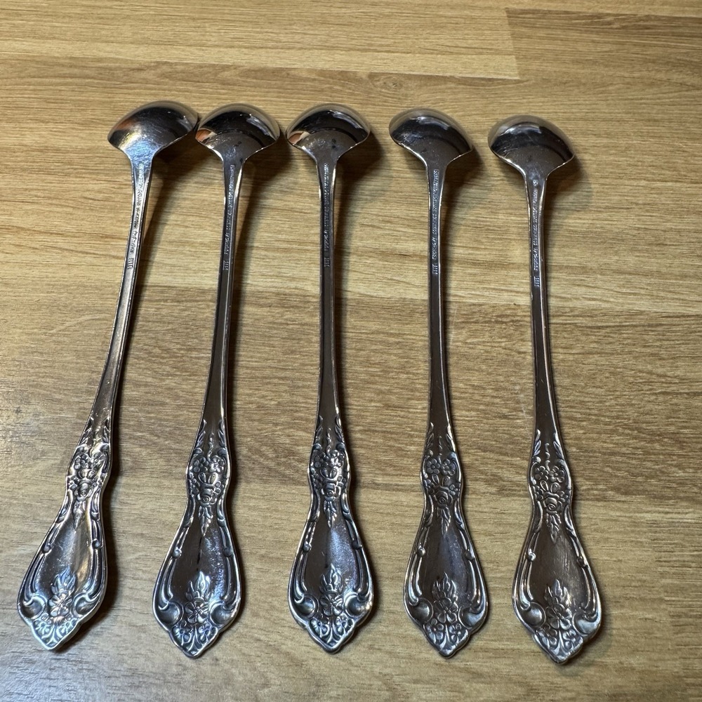 KENNETT SQUARE 5 Iced Tea Spoons Oneida Distinction Deluxe Stainless HH - Picture 7 of 12